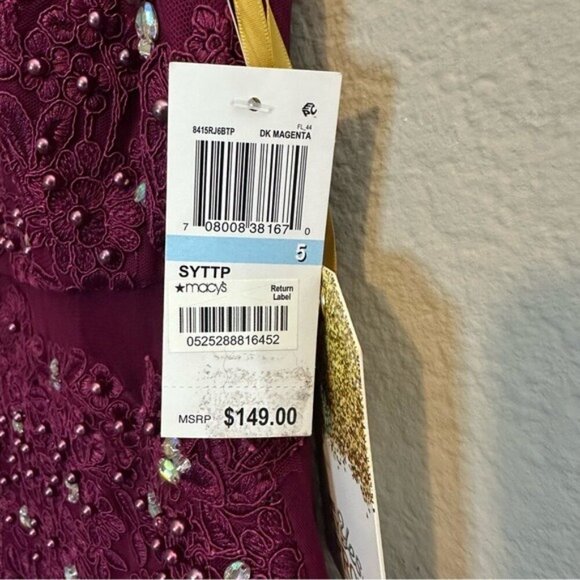 Say Yes To The Prom Womens Illusion Gown Dress Size Small - Picture 10 of 15